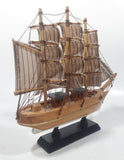 Vintage Charles Morgan Wood Tall Whaling Ship Model 8" Long