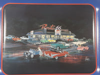 1996 Pepsi Cola Route 66 Diner "The way it was when Pepsi was a dime" Savage Blue Metal Beverage Serving Tray