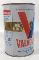 Vintage Valvoline Heavy Duty SAE 10W-30 Motor Oil One Litre Metal Can FULL