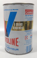 Vintage Valvoline Heavy Duty SAE 10W-30 Motor Oil One Litre Metal Can FULL