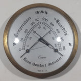 Vintage Cooper Room Comfort Indicator Brass Cased Glass Face Temperature Humidity Gauge