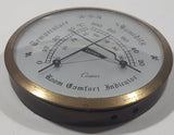 Vintage Cooper Room Comfort Indicator Brass Cased Glass Face Temperature Humidity Gauge