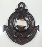 Vintage Anchor Shaped Copper Metal Thermometer