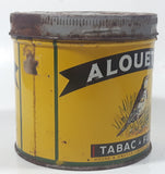 Antique B. Houde & Grothe Limited Quebec Montreal Alouette Smoking Tobacco Song Bird Yellow Green Tin Metal Can