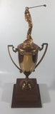 Vintage 1956 P.J.G.A. Fall HDCP "B" Flight 1st Won By Kaz Ochian 17 3/4" Tall Brass Golf Trophy with Wood Base