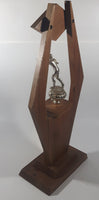 Vintage 1966 Trophee Pepsi-Cola Golden Gloves Champion 20" Tall Silver Look Metal and Wood Boxing Trophy