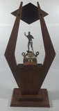 Vintage 1966 Trophee Pepsi-Cola Golden Gloves Champion 20" Tall Silver Look Metal and Wood Boxing Trophy