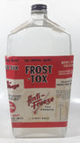 Rare Antique 1940s WWII Era United Distillers Limited Vancouver, B.C. Frost-Tox Anti-Freeze One Imperial Quart 10" Tall Glass Bottle with Paper Label