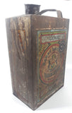 Antique 1890s Berry Brothers Celebrated Varnishes Walkerville, Ont Lionoil Clear Varnish Metal Can with Paper Label