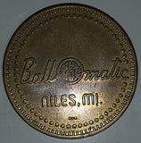 Vintage BallOmatic Niles, MI Golf Themed Metal Token Ball Marker Coin