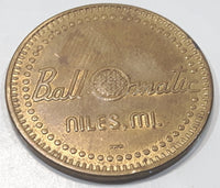 Vintage BallOmatic Niles, MI Golf Themed Metal Token Ball Marker Coin