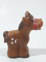 2007 Fisher Price Little People Brown Horse 3 1/4" Tall Toy Figure