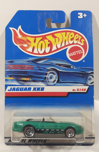 1998 Hot Wheels First Editions Jaguar XK8 Metallic Green Die Cast Toy Car Vehicle New in Package