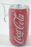 Coca-Cola Frost Covered Can Hanging Christmas Tree Ornament