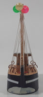 Fishing Trawler Sail Boat Small Wooden Boat Model 2 3/4" Long