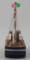 Fishing Trawler Sail Boat Small Wooden Boat Model 2 3/4" Long