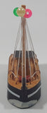 Fishing Trawler Sail Boat Small Wooden Boat Model 2 3/4" Long