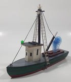 Fishing Trawler Sail Boat Detailed Red And Green Wooden Boat Model 7" Long