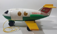 Vintage 1980 Quaker Oats Fisher Price Little People Airplane Jumbo Jet 13" Long Plastic Toy Aircraft