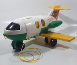 Vintage 1980 Quaker Oats Fisher Price Little People Airplane Jumbo Jet 13" Long Plastic Toy Aircraft