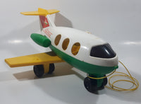 Vintage 1980 Quaker Oats Fisher Price Little People Airplane Jumbo Jet 13" Long Plastic Toy Aircraft