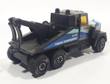 Vintage Tonka 58150 Kenworth Tow Truck 24 HR Towing / Remorquarge Silver and Black Pressed Steel and Plastic Die Cast Toy Car Vehicle