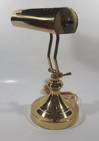 Vintage Curved All Brass Piano Bankers Desk Lamp