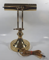 Vintage Curved All Brass Piano Bankers Desk Lamp