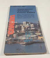 1989 Vancouver Victoria Fraser Valley Canada City Roads and Streets Map