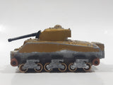 Vintage 1974 Lesney Matchbox Bale Kings K101 WWII US Sherman Tank Gold Die Cast Toy Car Vehicle