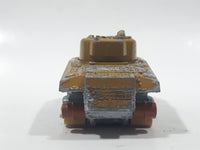 Vintage 1974 Lesney Matchbox Bale Kings K101 WWII US Sherman Tank Gold Die Cast Toy Car Vehicle