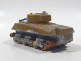 Vintage 1974 Lesney Matchbox Bale Kings K101 WWII US Sherman Tank Gold Die Cast Toy Car Vehicle