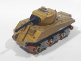 Vintage 1974 Lesney Matchbox Bale Kings K101 WWII US Sherman Tank Gold Die Cast Toy Car Vehicle