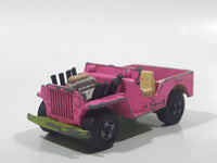 Vintage 1971 Lesney Matchbox Superfast No. 2 Jeep Hot Rod Pink Die Cast Toy Car Vehicle