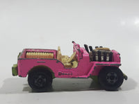 Vintage 1971 Lesney Matchbox Superfast No. 2 Jeep Hot Rod Pink Die Cast Toy Car Vehicle