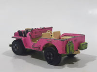 Vintage 1971 Lesney Matchbox Superfast No. 2 Jeep Hot Rod Pink Die Cast Toy Car Vehicle