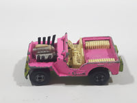 Vintage 1971 Lesney Matchbox Superfast No. 2 Jeep Hot Rod Pink Die Cast Toy Car Vehicle