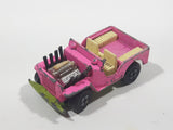 Vintage 1971 Lesney Matchbox Superfast No. 2 Jeep Hot Rod Pink Die Cast Toy Car Vehicle