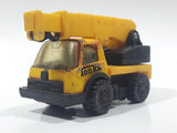 Vintage Tonka Picker Crane Utility Truck Yellow Pressed Steel and Plastic Die Cast Toy Car Vehicle Made in Hong Kong