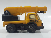 Vintage Tonka Picker Crane Utility Truck Yellow Pressed Steel and Plastic Die Cast Toy Car Vehicle Made in Hong Kong