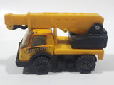 Vintage Tonka Picker Crane Utility Truck Yellow Pressed Steel and Plastic Die Cast Toy Car Vehicle Made in Hong Kong