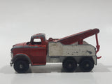 Vintage 1968 Lesney Matchbox Series No. 71 Ford Heavy Wrecker Truck Red and White Die Cast Toy Car Vehicle