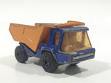 Vintage 1975 Lesney Matchbox Superfast No. 23 Atlas Dump Truck Blue and Orange  Die Cast Toy Car Vehicle