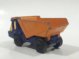 Vintage 1975 Lesney Matchbox Superfast No. 23 Atlas Dump Truck Blue and Orange  Die Cast Toy Car Vehicle