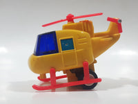 Helicopter Yellow Plastic Toy Aircraft Made in Hong Kong