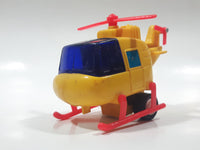 Helicopter Yellow Plastic Toy Aircraft Made in Hong Kong