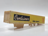 Vintage Yatming Semi Container Trailer White Plastic Toy Car Vehicle with Opening Rear Doors