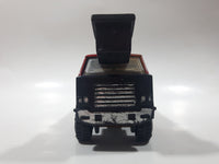 Vintage Early 1980s Tonka Crane Boom Truck Red and Beige Pressed Steel Toy Car Vehicle Collectible