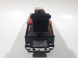 Vintage Early 1980s Tonka Crane Boom Truck Red and Beige Pressed Steel Toy Car Vehicle Collectible