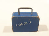 Vintage Hawaii London Toy Wood Block Suitcase Luggage Bag with Metal Handle